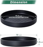 Phoenix Vine 10 Inch Plastic Plant Saucer Water Drip Tray, Heavy Sturdy Round Plant Drainage Tray for Indoors Outdoor, Set of 2, Matte Black, 21-TY-10B-2 - Image 2