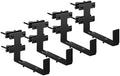 Planter Box Bracket, Flower Box Holder Circular and Square Railings Brackets,Adjustable Deck Railing Planter Box Holder for Patio Garden Fence Pergola Balcony (4 Pieces) by BSWAN
