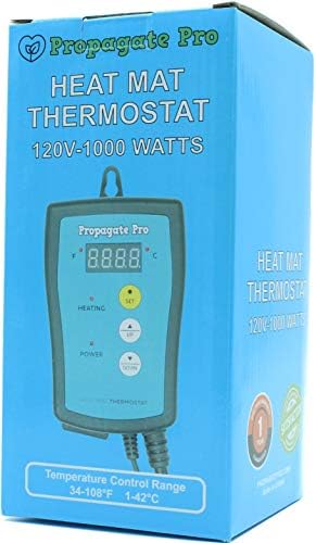Plug in 1000 Watt Heating Thermostat Outlet 34-108°F by Propagate Pro 110V, 120V Heat Mat Heater Pad Temperature Controller for Starting Seeds, Reptiles, Egg Incubation + Beer Brewing/Wine Making - Image 6