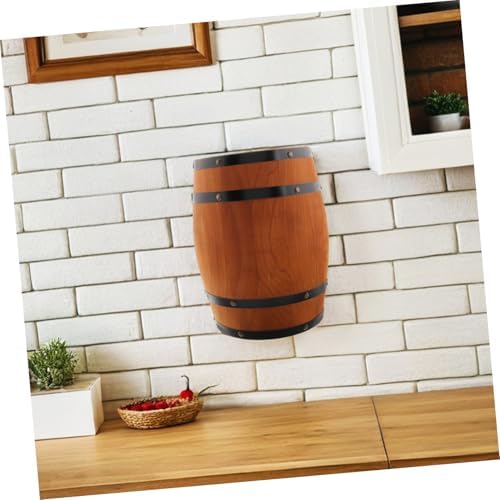 UPKOCH Rustic Wooden Wine Barrel Wall Decor Half Barrel Artisan Craft Vintage Style Bar Decor - Image 6