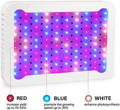 Beelux 1000w LED Grow Light for Indoor Plants Full Spectrum, Upgrade Dual Chips and Dual Switch Plant Grow Lights for Seed Starting Veg and Flower Greenhouse (Actual Power 100W=1000W HPS) - Image 3