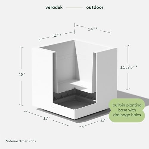 Veradek Block Series Cube Planter - Square Outdoor Planter - Image 2