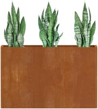 Cor Ten Steel Planters – 32x12x24H Inch Planter Box Rustic by Ganeekiron