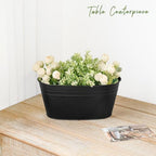 Dahey 10.5 Inch Metal Hanging Flower Pots 5 Pcs Outdoor Railing Planter Box - Image 7