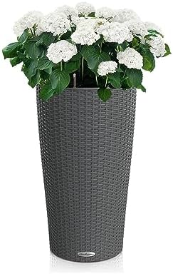 Lechuza CILINDRO Cottage 23 Granite, Self-Watering Tall Planter, D9.1 H16.1 in - Image 2