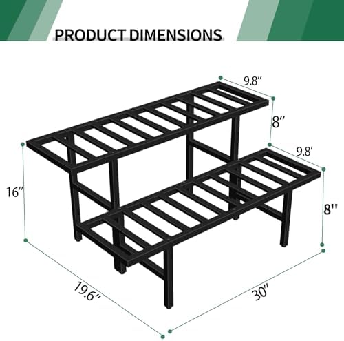Plant Stand Indoor Outdoor, Heavy Duty Pedestal Stands 30''Lx19.6''Wx16''H - Image 4