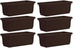 The HC Companies Venetian 30 Inch Plastic Planter Box, Chocolate, 6-Pack by TheHCCompanies