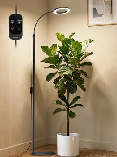 24W Grow Lights for Indoor Plants, Full Spectrum LED Plant Light With Stand by GLOWRIUM
