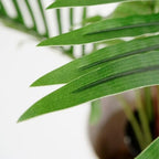 Artificial Tree in Black and White Geometric Planter, Fake Areca Tropical Palm Silk Tree for Indoor and Outdoor Home Decoration - 66" Overall Tall (Plant Pot Plus Tree) - Image 4