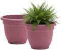 Bloem Ariana 12" Plastic Self-Watering Planter, Dusty Rose, 2-Pack by Bloem