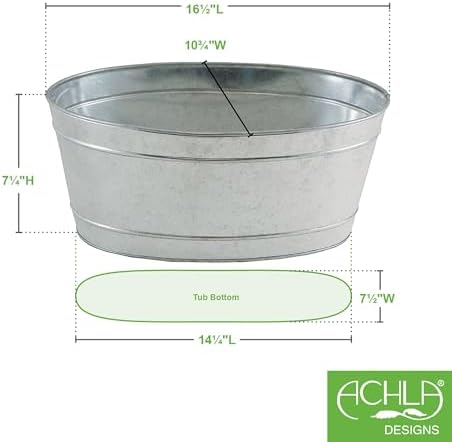 Small Oval Galvanized Tub - Image 2