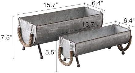 SOFE Poultry Feeder Galvanized Metal Chicken Feeder Set of 2 - Image 3