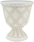 Arcadia Garden Products PL61BG Lattice Plastic Garden Urn, Classic Decorative Garden Pot Planter for Indoor and Outdoor Plants, Beige by Unknown