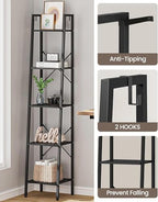 Hzuaneri Ladder Shelf, Bookshelf, Freestanding Corner Storage Shelf - Image 5