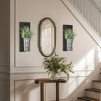 SHOHAYTO Farmhouse Wall Decor Set of 2 - Wood Hanging Planters with Artificial Eucalyptus, Rustic Vertical Pocket Vases for Bathroom Kitchen, Indoor Greenery Decor - Image 6
