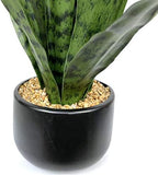 Bird Fiy Artificial Snake Plant 22.5" Faux Agave Fake Sansevieria Artificial Potted Plants for Indoor and Outdoor Home Office Décor - Image 4