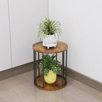 Plant Stand Indoor,small plant stool,Flower Pot Corner stand holder,Mid Century Heavy Duty Metal Tall Home Decor,Modern Round End Table,Small Rustic Display Stand for Living Room,Bedroom(Brown,14In) - Image 7