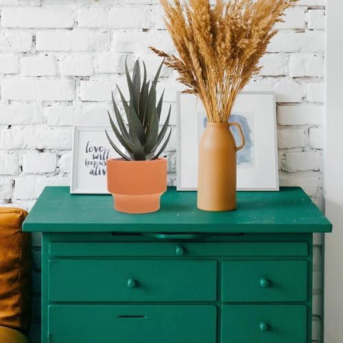 Terracotta Succulent Plant Pot Small Round Ceramic Flower Planter 14x12cm Breathable Clay Bonsai Pot for Indoor Outdoor Gardening - Image 5