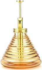 Plant Mister- Amber Color Glass Bottle & Brass Sprayer (Matt Gold) - Image 2