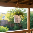 Blue Sky Ceramic Hanging Blue Spec 6.5'' Flower Pot, Multi Color - Image 2
