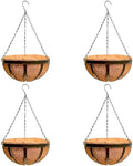 LaLaGreen Deck Hanging Baskets (16 in, 4 Pack) Black Coco Liner Flower Pots by L%C3%A1L%C3%A1Green