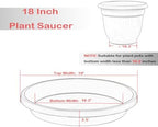 NIMYAU 2 Pack Large Plant Saucer 18 Inch, Extra-Large Deep Plant Trays for Pots, Plant Drip Trays, Plant Water Catcher Tray for Plants, Plastic Plant Saucers for Indoors no Holes - Image 2