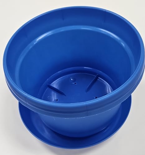 Flower Pots with Saucers, 9 inch, Sea Blue, Pack of 5 - Image 3