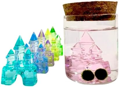 Moss Pet Glass Terrarium Bottle Kit with Cork Lid, Crystal Castle Design, 2 Moss Amigos, Decorative Display Jar Gift for Men and Women - Image 3