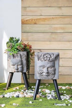 11" x 13" x 22" Greek God Statue Planter with Legs - Image 5