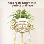LASZOLA 3 Tiers Metal Corner Plant Flower Stand Tall Indoor Outdoor, Gold - Image 6