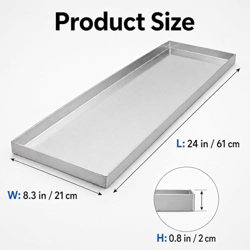 Stainless Steel Plant Tray with a 0.8-Inch Raised Edge - Image 3