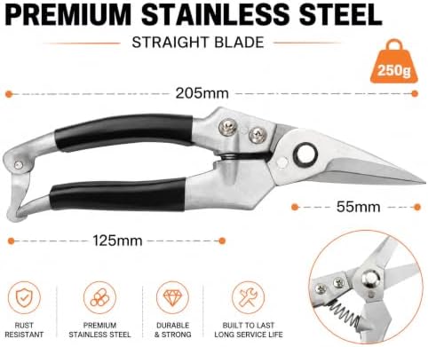 Goat Hoof Trimmers and Farrier Shears – Versatile Hoof, Wire, and Pipe Cutting Tool for Livestock – Silver (2pack) - Image 3