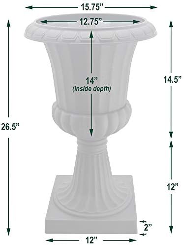 Arcadia Garden Products PL51BK-2 Deluxe Plastic Urn(Pack of 2), Black - Image 5