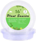 TITE 5 Pack Clear Plant Saucer Heavy Duty Sturdy Drip Trays for Indoor and Outdoor Plants by Grandisk