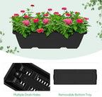 Raised Garden Bed 3 Tier Vertical Garden Planter Elevated Planter Boxes Outdoor Herb Planter with Drainage Holes Removable Tray for Patio Balcony Porch Black - Image 3