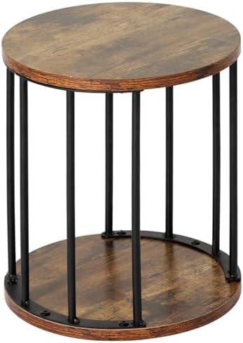 HDANI Small Round Wooden Step Stool for Kids Adults, 300lbs Load Capacity Garden Stool, Non-Slip Small Stool for Plant Stand, Kitchen, Bathroom and Bedroom,Brown by HDANI