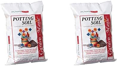 Michigan Peat Garden Magic All Purpose Potting Soil for Lawns, Gardens, and Raised Planting Beds with Reed Sedge, Peat, and Sand, 20 Pounds (2 Pack) by GardenMagic