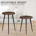 KINNARY Tall Plant Stand Indoor, Mid Century Wood Plant Stand Plant Table for Flower Pots, Heavy Duty Metal Plant Holder, Modern Home Decor Small Round Side End Table (11.8"x20") - Image 3