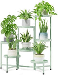 iDavosic.ly 7 Tier Large Plant Stand Indoor Outdoor, 10 In Wide Tray, Green by iDavosicly