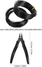 Alipis Aluminum Bonsai Wire Kit with Cutter 1mm 1.5mm 2mm Plant Training Wires 4 Rolls 40m for Tree Shaping and Bonsai Gardening Tools - Image 7