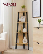 VASAGLE 4-Tier Corner Shelf Stand, Modern Ladder Shelf - Image 2