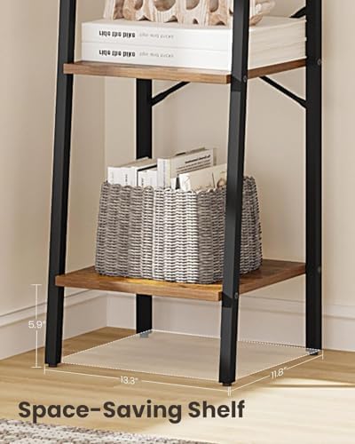 Hzuaneri Ladder Shelf, Bookshelf, Freestanding Corner Storage Shelf - Image 5