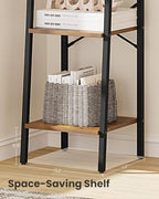 Hzuaneri Ladder Shelf, Bookshelf, Freestanding Corner Storage Shelf - Image 5