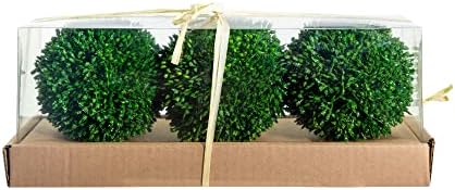 A&B Home Artificial Boxwood Balls - 4" Artificial Plant Topiary Orb, Indoor Topiary Bowl Filler Greenery Balls, Coffee Table Console Table Centerpiece, Set of 3 by ABHome