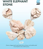 SubstrateSource Natural Aquarium Stones - Off-White Textured with Grooves Decorative Aquascaping Rocks for Betta Fish Tank, Goldfish, Cichlids, Hermit Crab & Terrariums - White Elephant Skin, 20 LB - Image 4