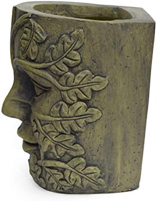Christopher Knight Home Elliott Outdoor Mother Earth Urn, Antique Green Finish - Image 7