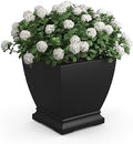 Mayne Acadia 20in Self-Watering Tall Square Planter, Black by Mayne