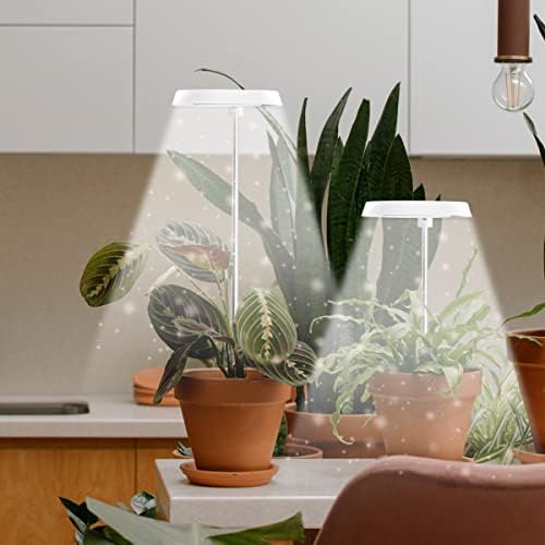 GYTF Halo Plant Grow Light, 6000K White LED Full Spectrum Growing Lamp for Indoor Plants, Succulents, Mini Bonsai, Small Plants, Height Adjustable, Dimmable & Timer 4/8/12/18Hrs,4 Pack - Image 4