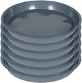 VUWEZ 6 Pack of Plant Saucer 16 Inch, Plant Tray Round, Plastic Flower Plant Trays for Pots, Plant Saucers for Indoors 16", Plant Pot Saucers, Planter Tray for Planter 13-16" (16", Gray) by VUWEZ