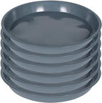 VUWEZ 6 Pack of Plant Saucer 16 Inch, Plant Tray Round, Plastic Flower Plant Trays for Pots, Plant Saucers for Indoors 16", Plant Pot Saucers, Planter Tray for Planter 13-16" (16", Gray) by VUWEZ